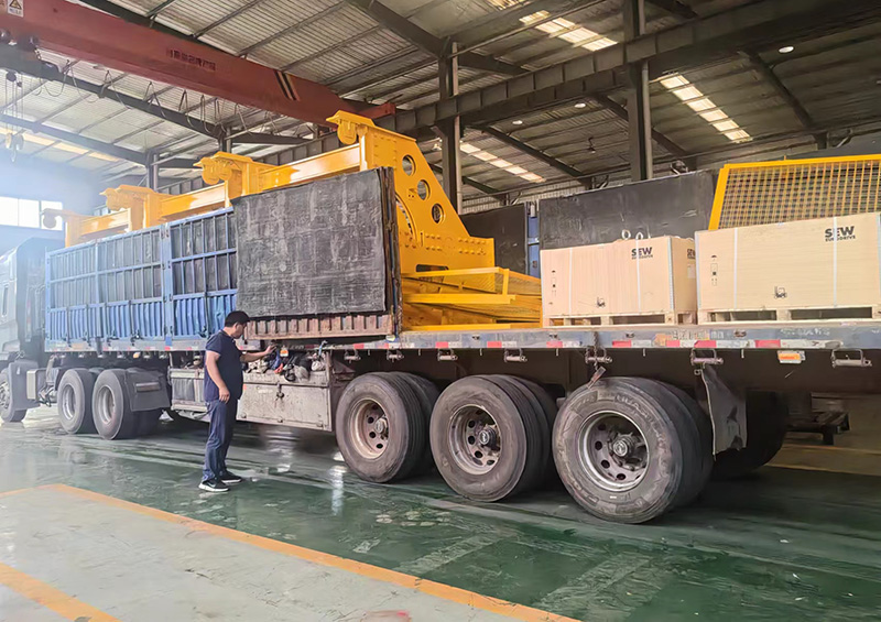 山东矿安重工自主研发的新型断带抓捕器装车发货